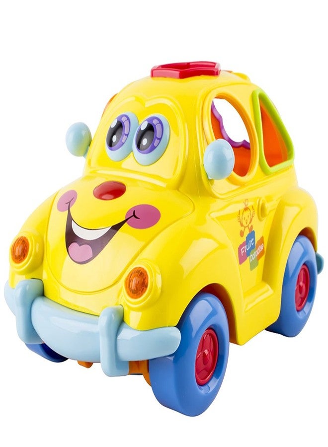 Kiditos Baby Electronic Fruit Car with Music & Light & Puzzle & Fruit Shape Sorters Learning Educational Toy (Multicolour) - Image 2